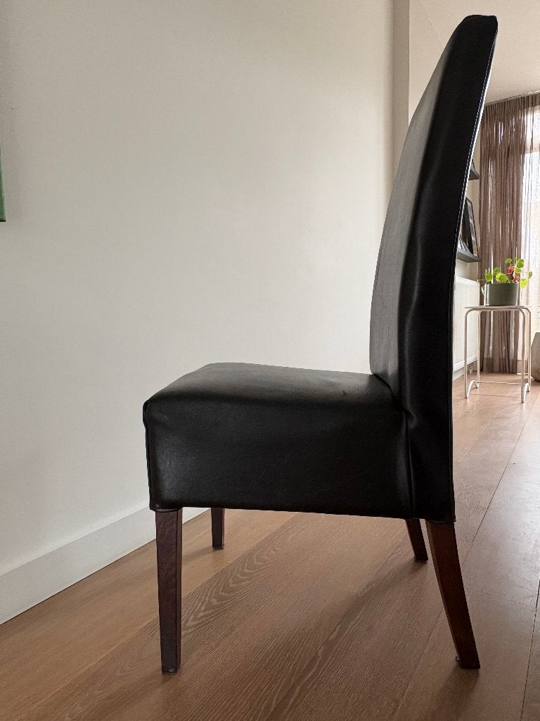 Eetkamerstoelen, Huis en Inrichting, Stoelen, Ophalen, Gebruikt, Bruin, Leer