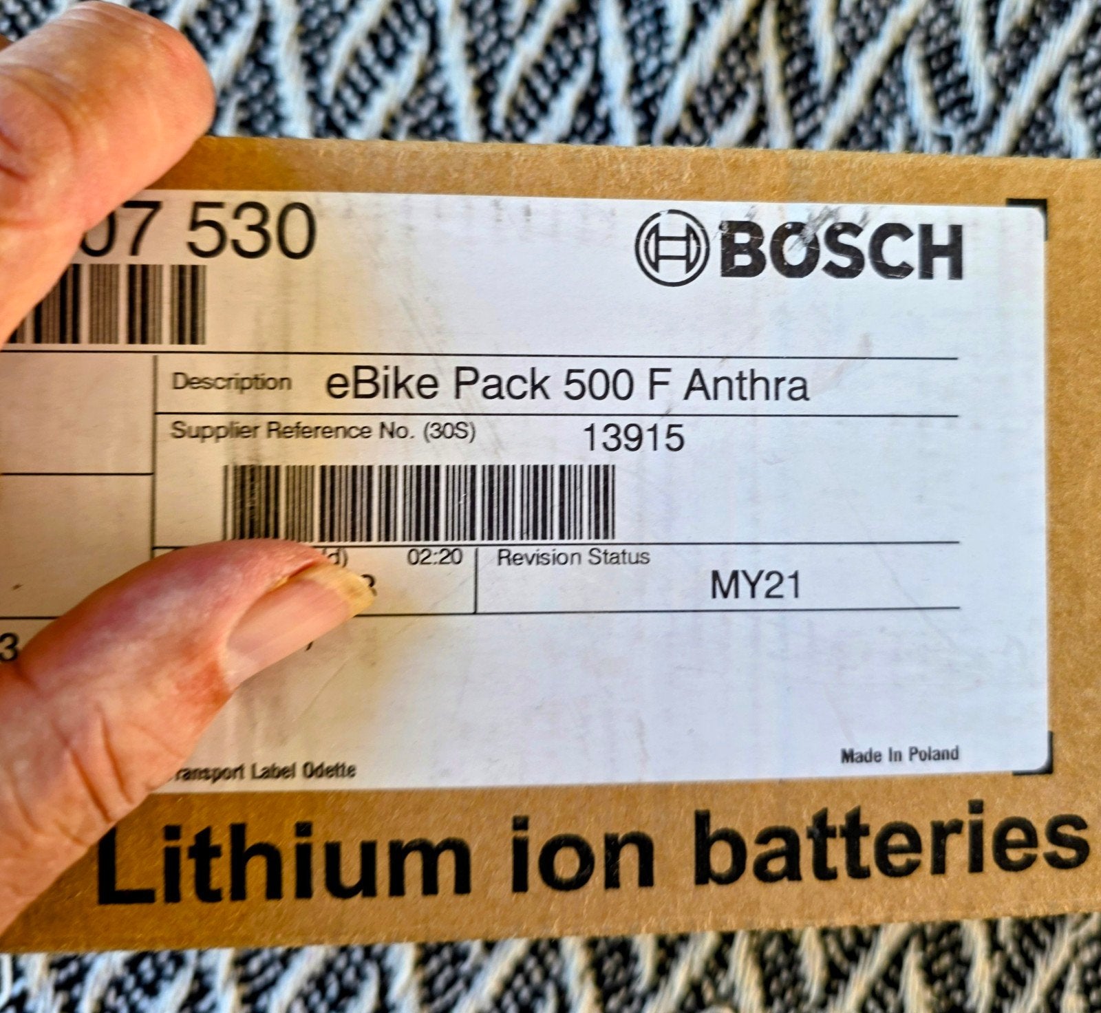 Nieuwe Bosch PowerPack 500 F Anthra E-bike Accu, Ophalen of Verzenden, Nieuw