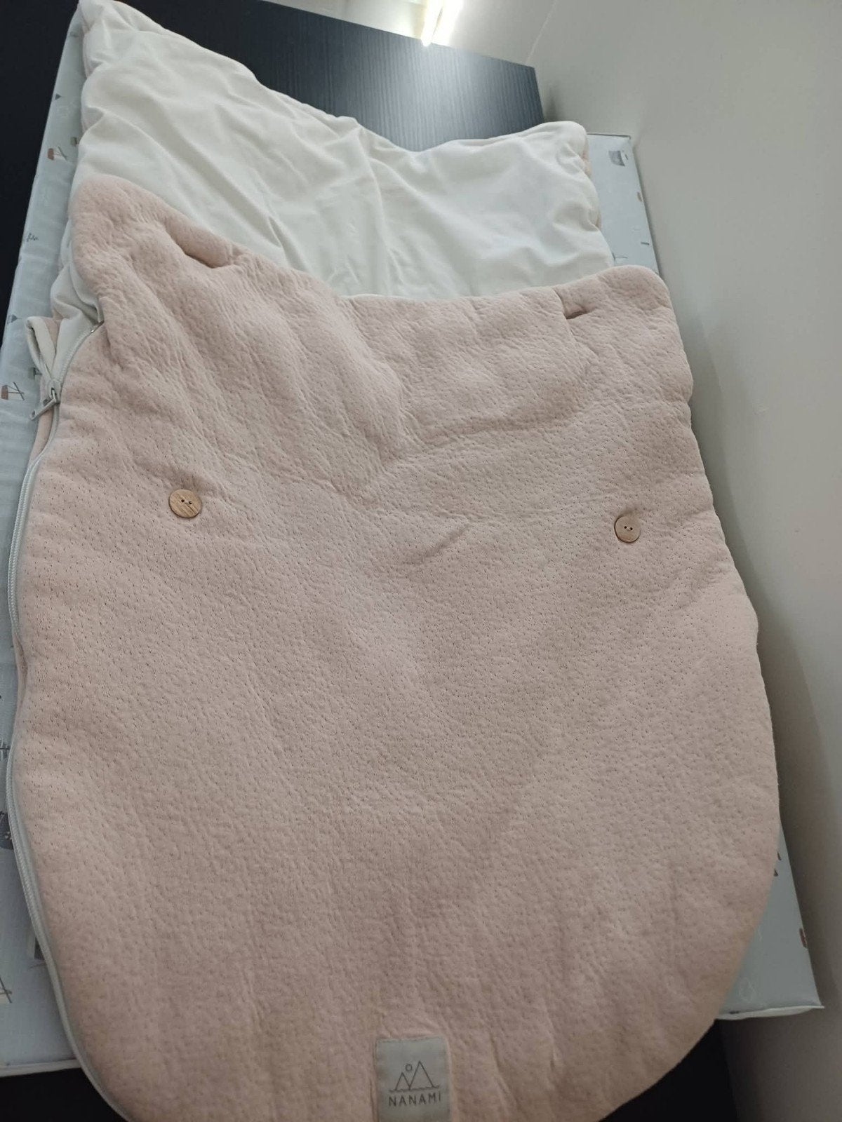 Nanami voetenzak, taupe., Ophalen of Verzenden, Gebruikt, Voetenzak, Overige merken