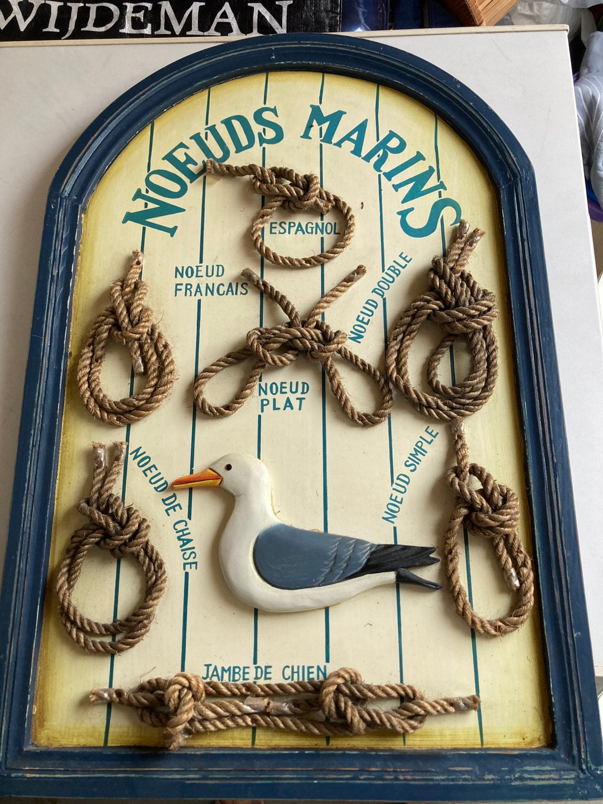 Vintage Frans scheepsknopen bord, Antiek en Kunst, Ophalen
