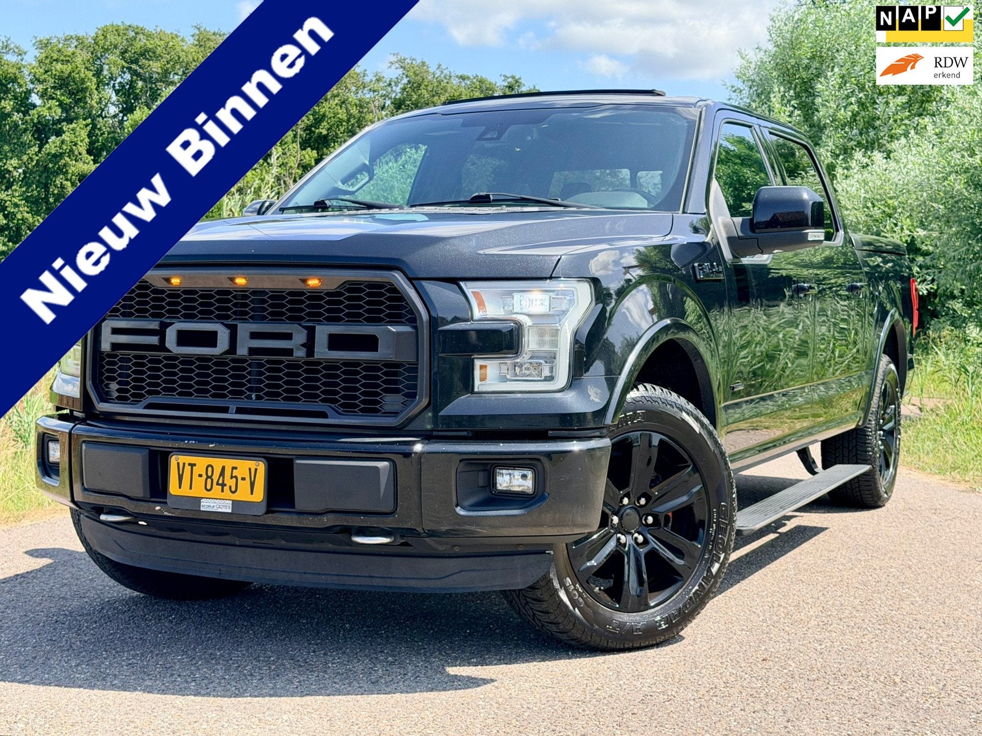 Ford USA F150 3.5 V6 Ecoboost SuperCrew Platinum Panodak Led, Gebruikt, F-150, Zwart, Bedrijf
