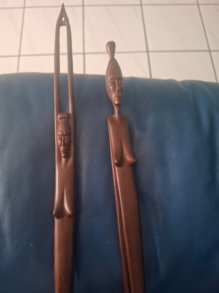 Afrika kunst, Antiek en Kunst, Bruin, Afrika, 95 cm, Ophalen of Verzenden