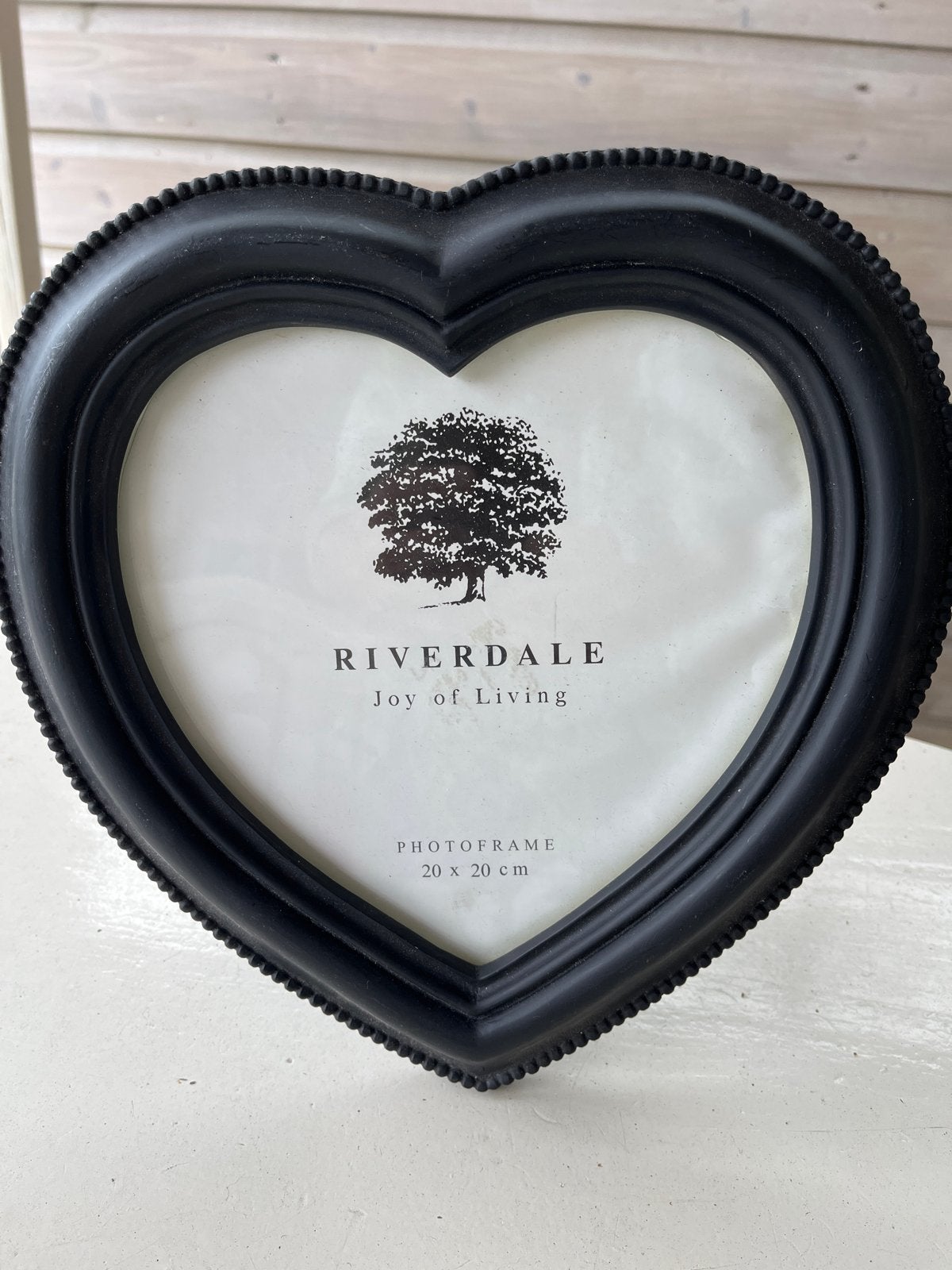 Riverdale fotolijst hartvorm zwart 20x20 cm, Kunststof, Ophalen of Verzenden, Zo goed als nieuw, Fotolijst