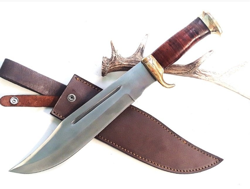 Groot bowie mes dolk knive-geweer revolver, Ophalen of Verzenden, Landmacht, Amerika, Mes of Dolk