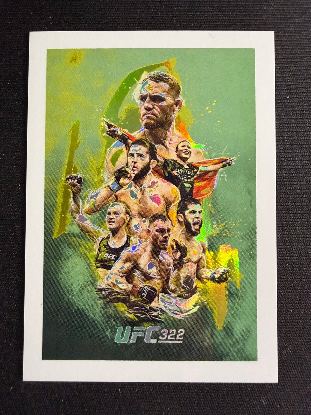 UFC 322 Poster Card Topps NOW, Ophalen of Verzenden, Zo goed als nieuw, Plaatje