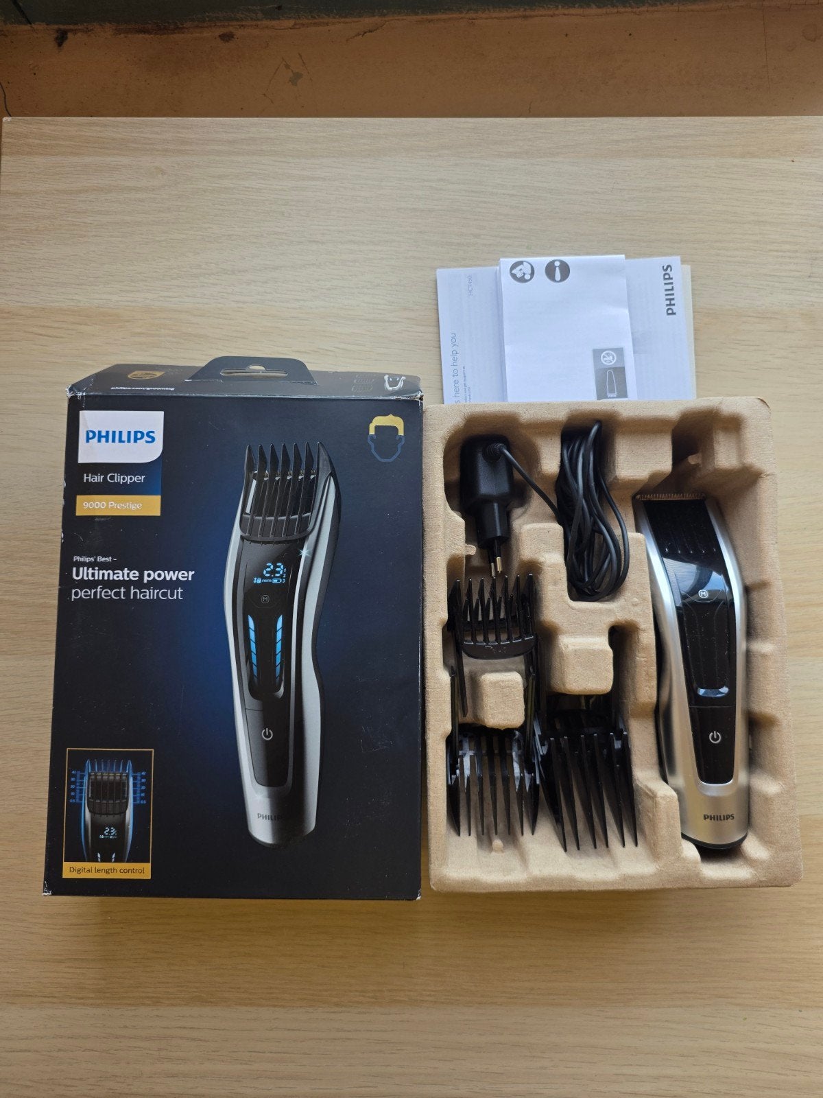 Philips HC9450/9000 Series 9000 Baard- en Haartrimmer, Ophalen of Verzenden, Zo goed als nieuw, Scheren en Epileren