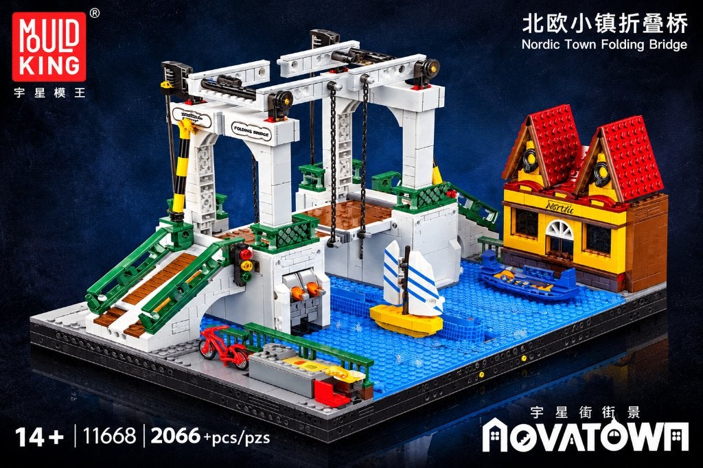 Mould King - Nordic Town Folding Bridge – Nieuw in doos, Kinderen en Baby's, Ophalen of Verzenden, Nieuw
