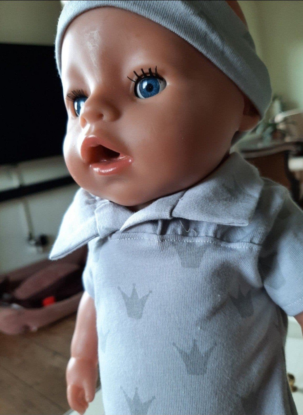 mooie polo jurk kroontjes baby born pop 43cm, Ophalen of Verzenden, Nieuw, Babypop