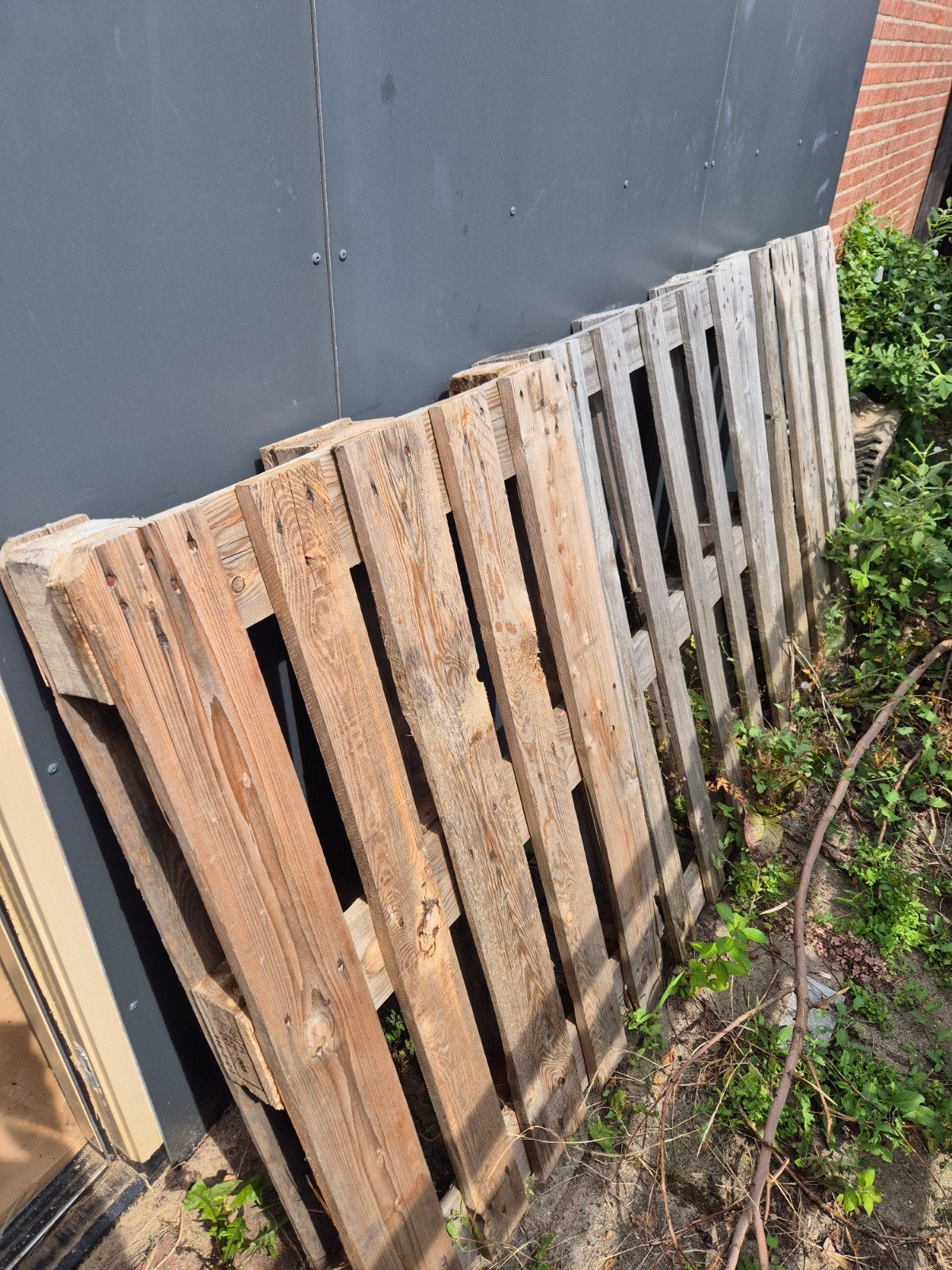 3 houten pallets, Ophalen, Minder dan 3 meter, Hout, 1 tot 2 meter