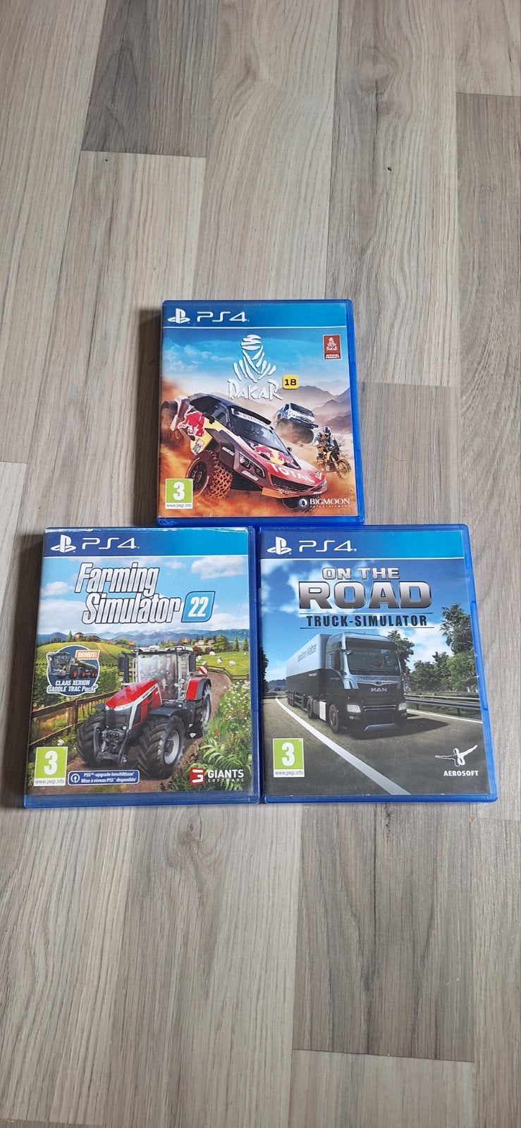 PS4 Games: Dakar 18, On the Road, Farming Simulator 22, Ophalen, Gebruikt, 1 speler, Racen en Vliegen