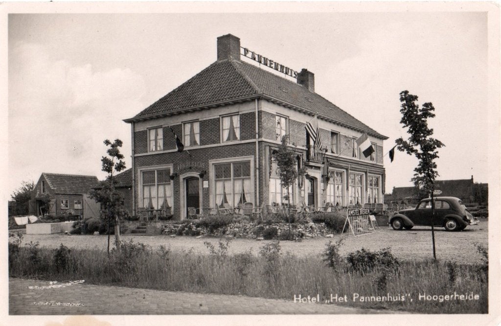 Hoogerheide, Hotel "Het Pannenhuis". 7370, Ophalen of Verzenden, 1940 tot 1960, Gelopen, Noord-Brabant