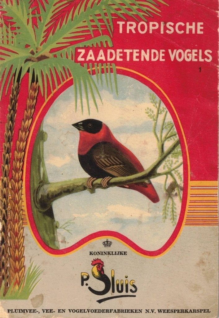 Tropische zaadetende vogels. Brochure Sluis jaren zestig, Ophalen of Verzenden, Vogels, Onbekend, Gelezen
