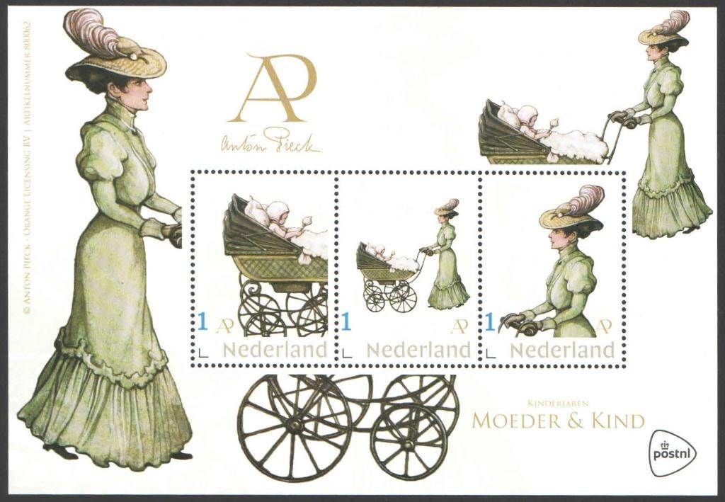 Postzegels Anton Pieck: Moeder & Kind, Ophalen of Verzenden