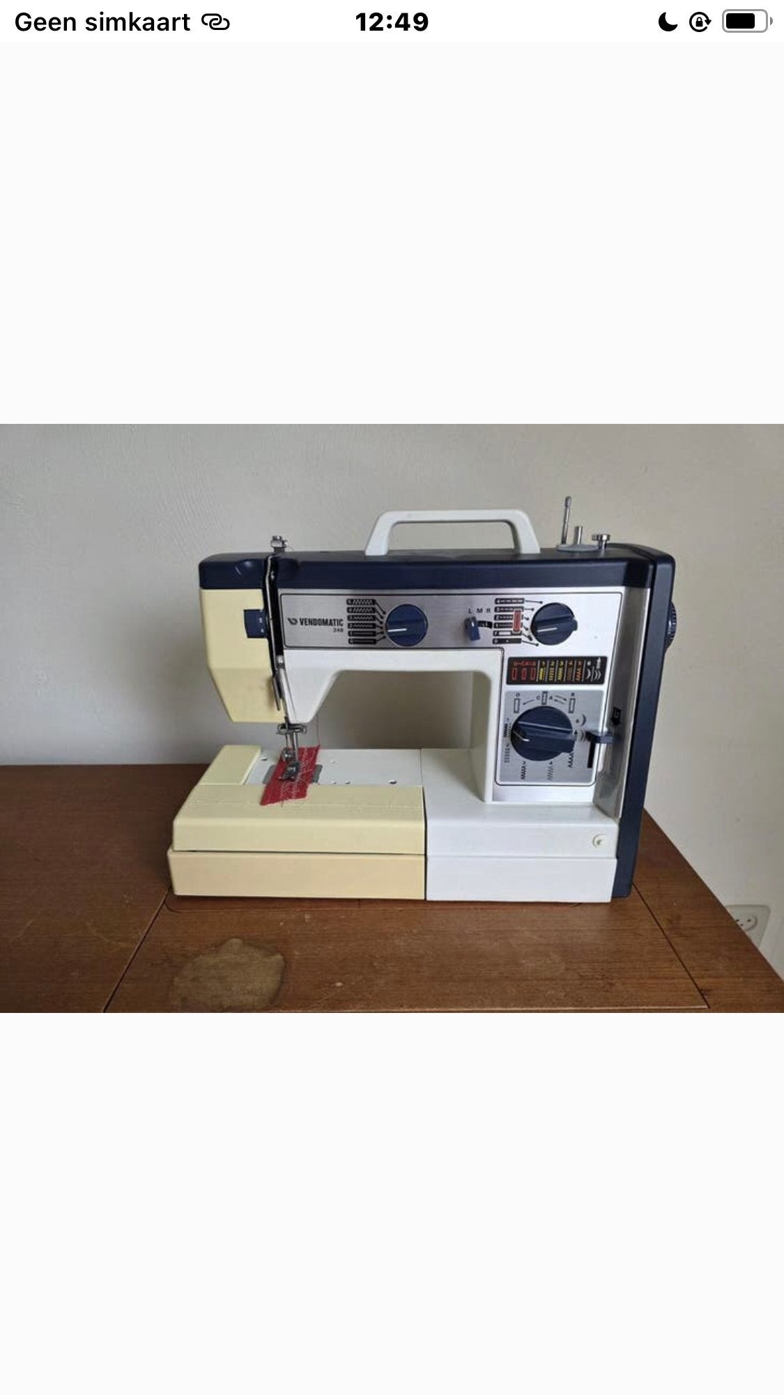 Vendomatic Naaimachine Type 248 - Vintage Naaiplezier, Ophalen of Verzenden