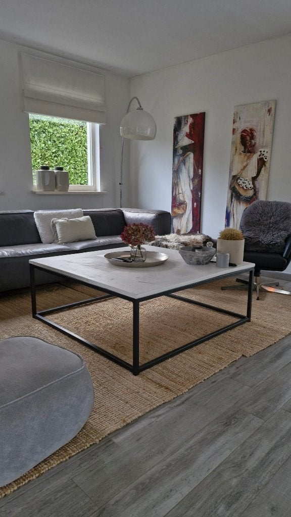 Salontafel steigerhout whitewash, Gebruikt, Vierkant, 5 – 50, Ophalen