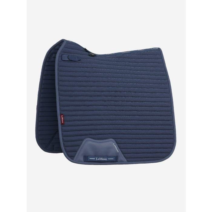 LeMieux Air-Tek Mesh Dressuur Zadeldek Blauw - Maat Cob, Dressuurdekje, Ophalen of Verzenden, Zo goed als nieuw, Ruggengraat vrij
