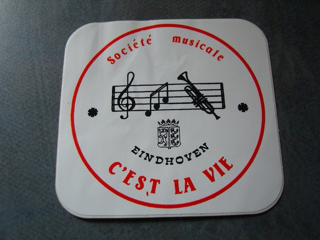 sticker ehv société musicale C'EST LA VIE, Ophalen, Zo goed als nieuw
