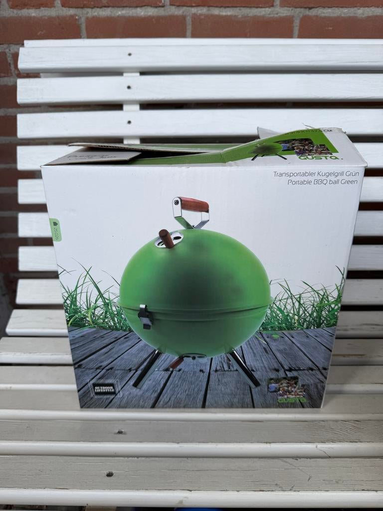 Gusta Portable BBQ Bal Groen - Nieuw in doos, Tuin en Terras, Ophalen, Nieuw