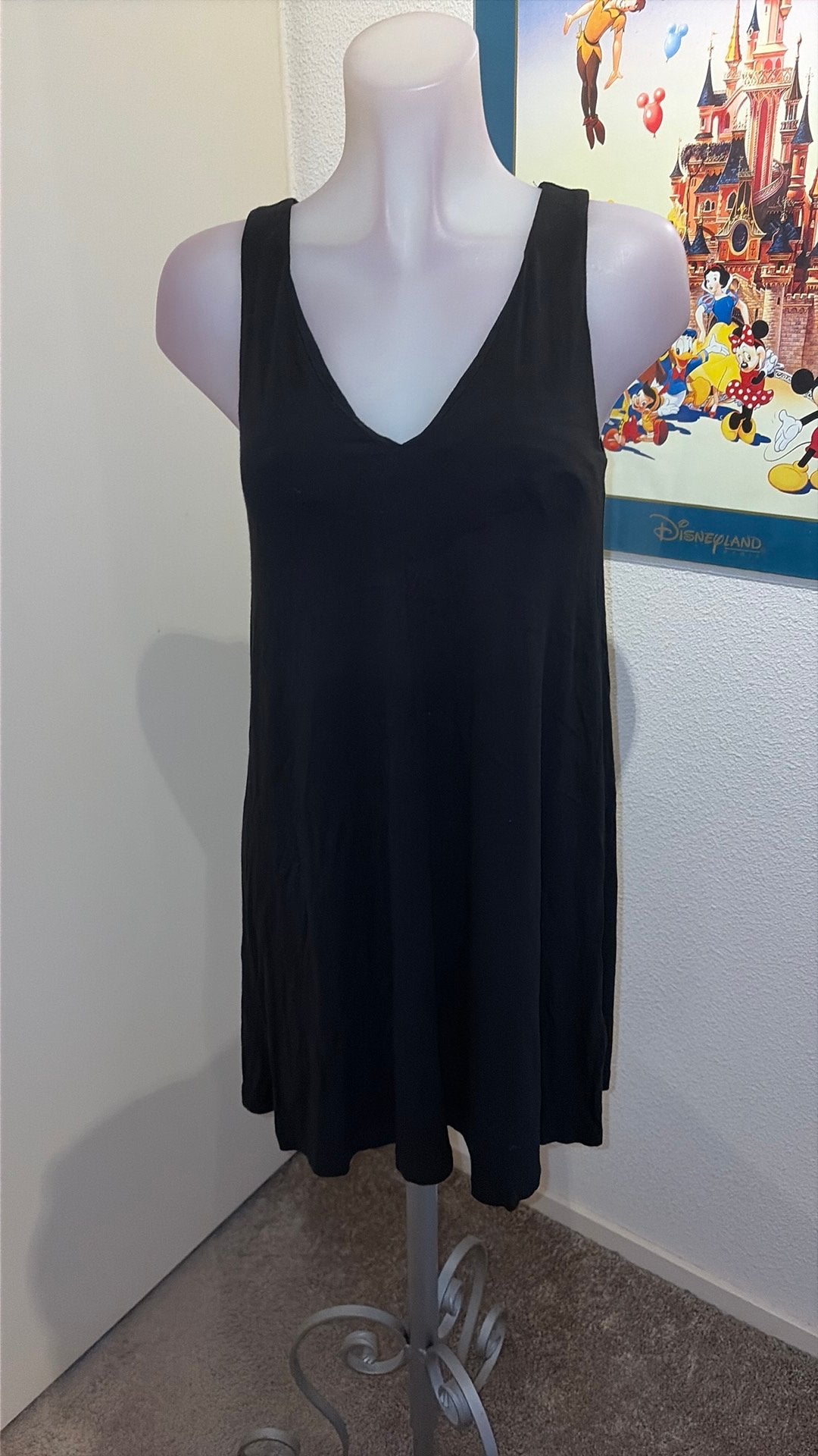 Zwart zomers jurkje maat XS merk H&M, Ophalen of Verzenden, Gedragen, Maat 34 (XS) of kleiner, Zwart