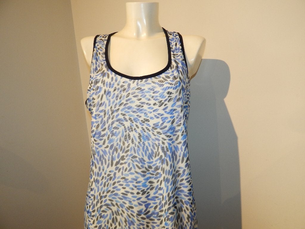 Studio Anneloes mooie strand jurk blauw motiefje XL, Studio Anneloes, Maat 46/48 (XL) of groter, Zo goed als nieuw, Onder de knie