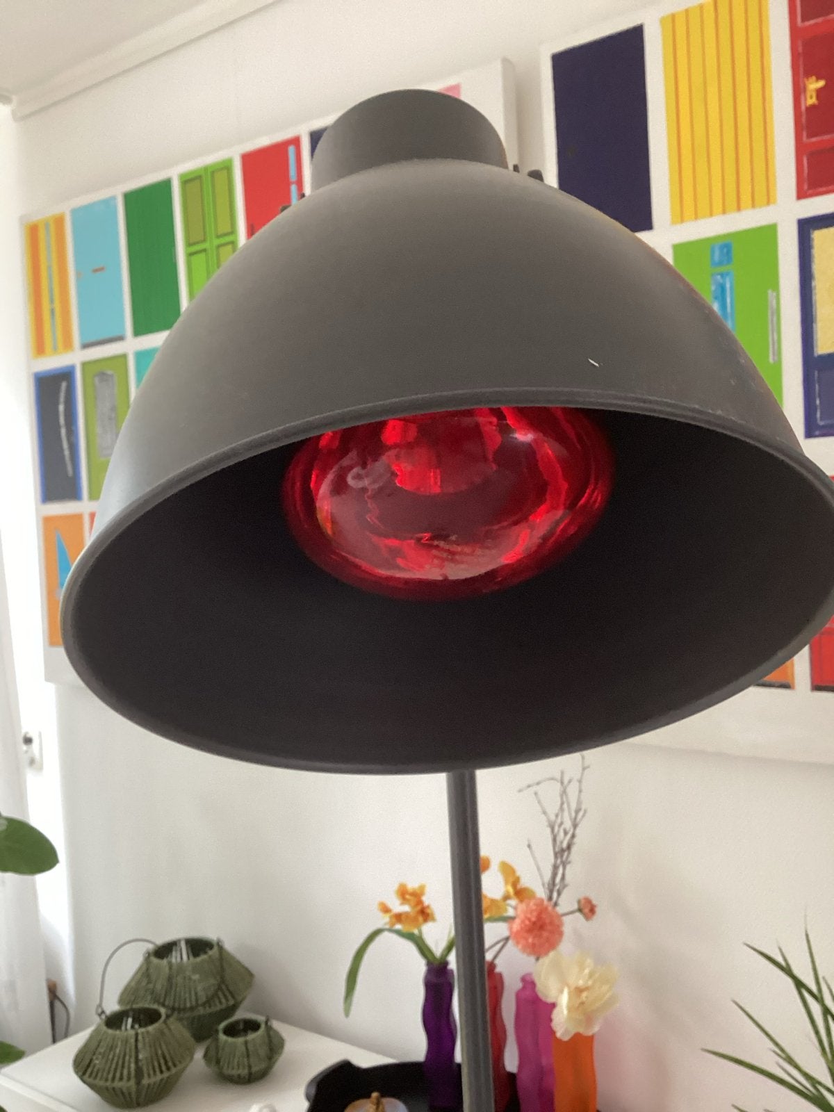 Industriële lamp met Infraroodlamp, Ophalen, Gebruikt, Metaal, E27 (groot)