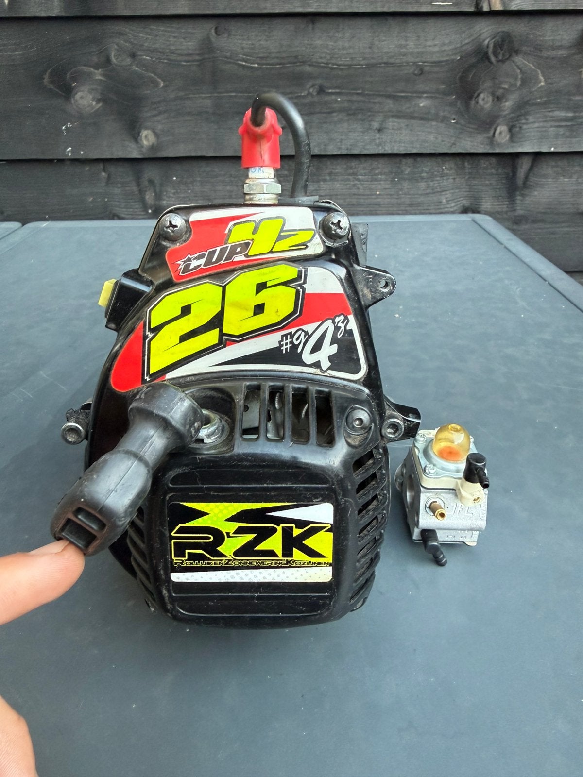 Zenoah G4Z Cup Motor 26cc Goede Compressie Fg Marder onroad, Benzine, Ophalen of Verzenden, Zo goed als nieuw, Onderdeel