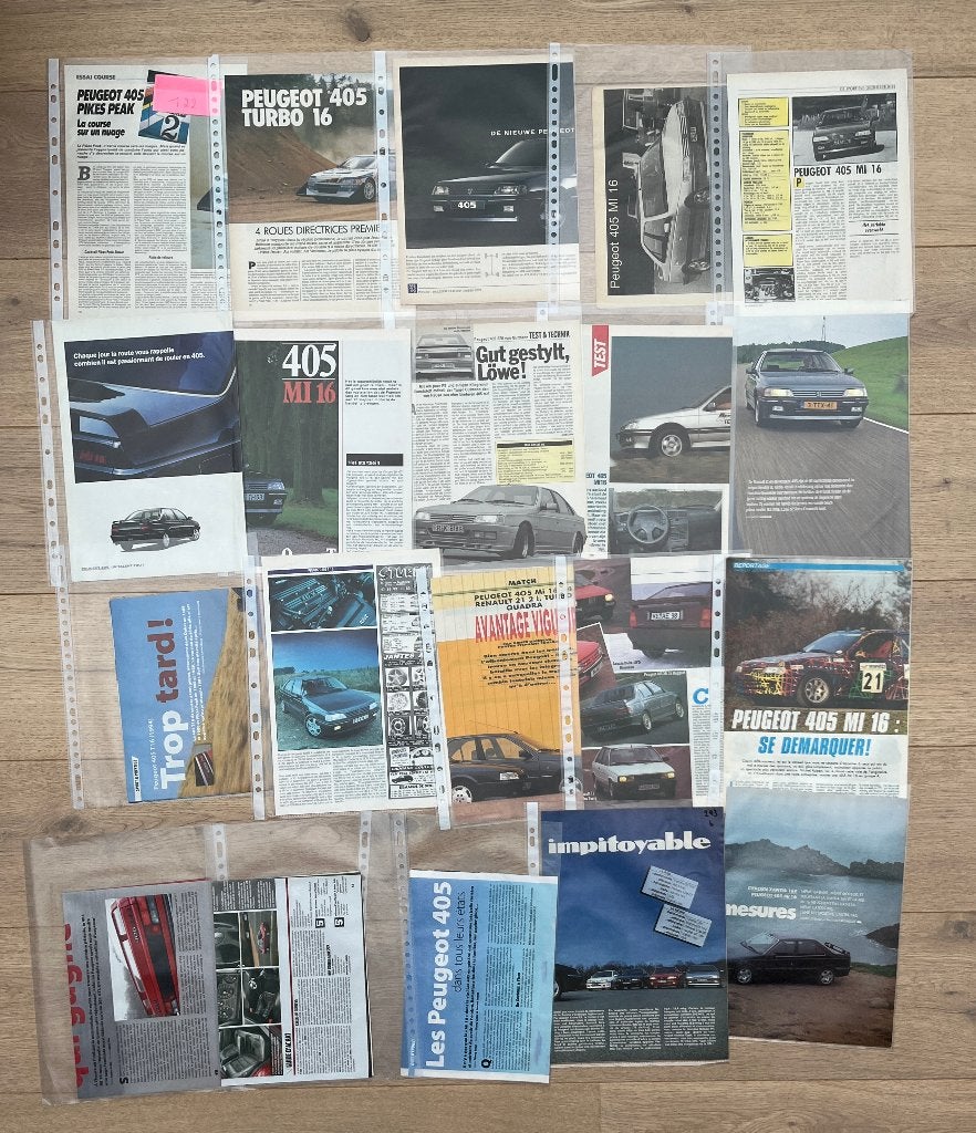 PEUGEOT 405 MI16 - ARTIKELS, Verzenden, Zo goed als nieuw, Peugeot