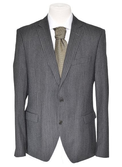 Nieuw Theo krijtstreep jasje, blazer, grijs, Mt. 52 / L, Maat 52/54 (L), Theo, Nieuw, Ophalen of Verzenden