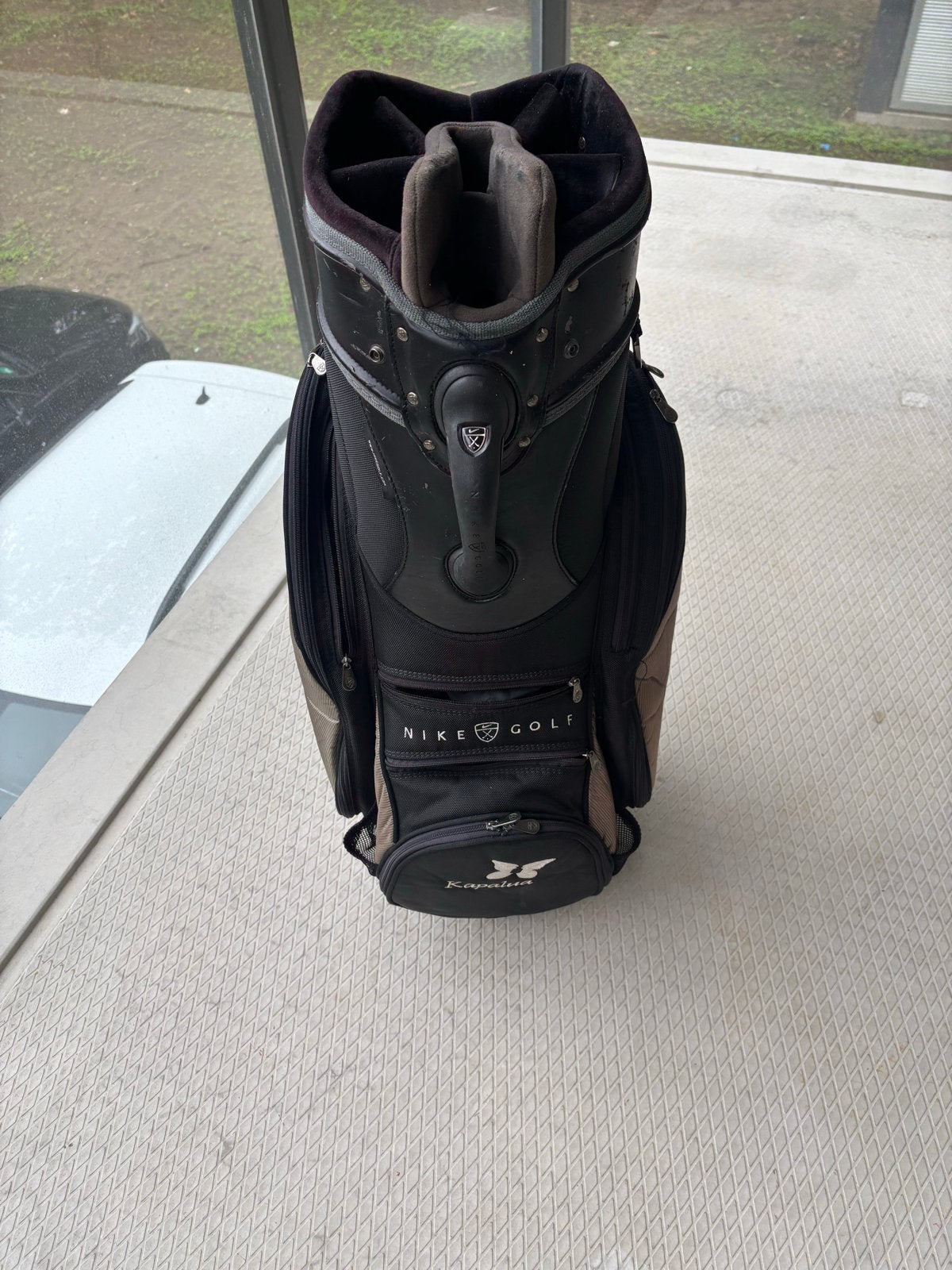 Nike Golf cartbag - Zwart/beige golftas, Ophalen of Verzenden, Gebruikt, Tas