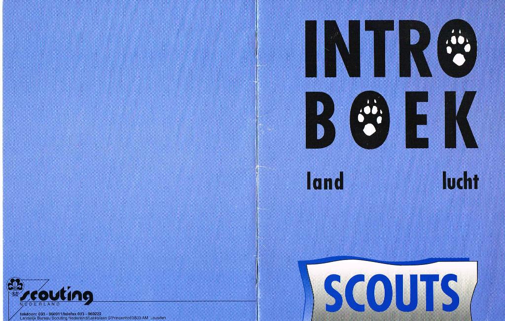 SCOUTING Intro Boek Land Lucht Scouts, Verzamelen, Scouting, Ophalen of Verzenden, Zo goed als nieuw, Boek of Tijdschrift