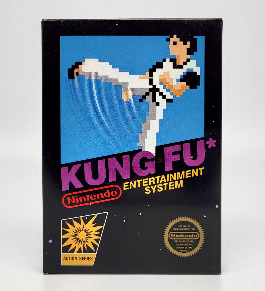 Kung Fu - Nintendo NES Black Box 5-screw Hangtab - USA NM, Spelcomputers en Games, Games | Nintendo NES, Vechten, Verzenden, 1 speler