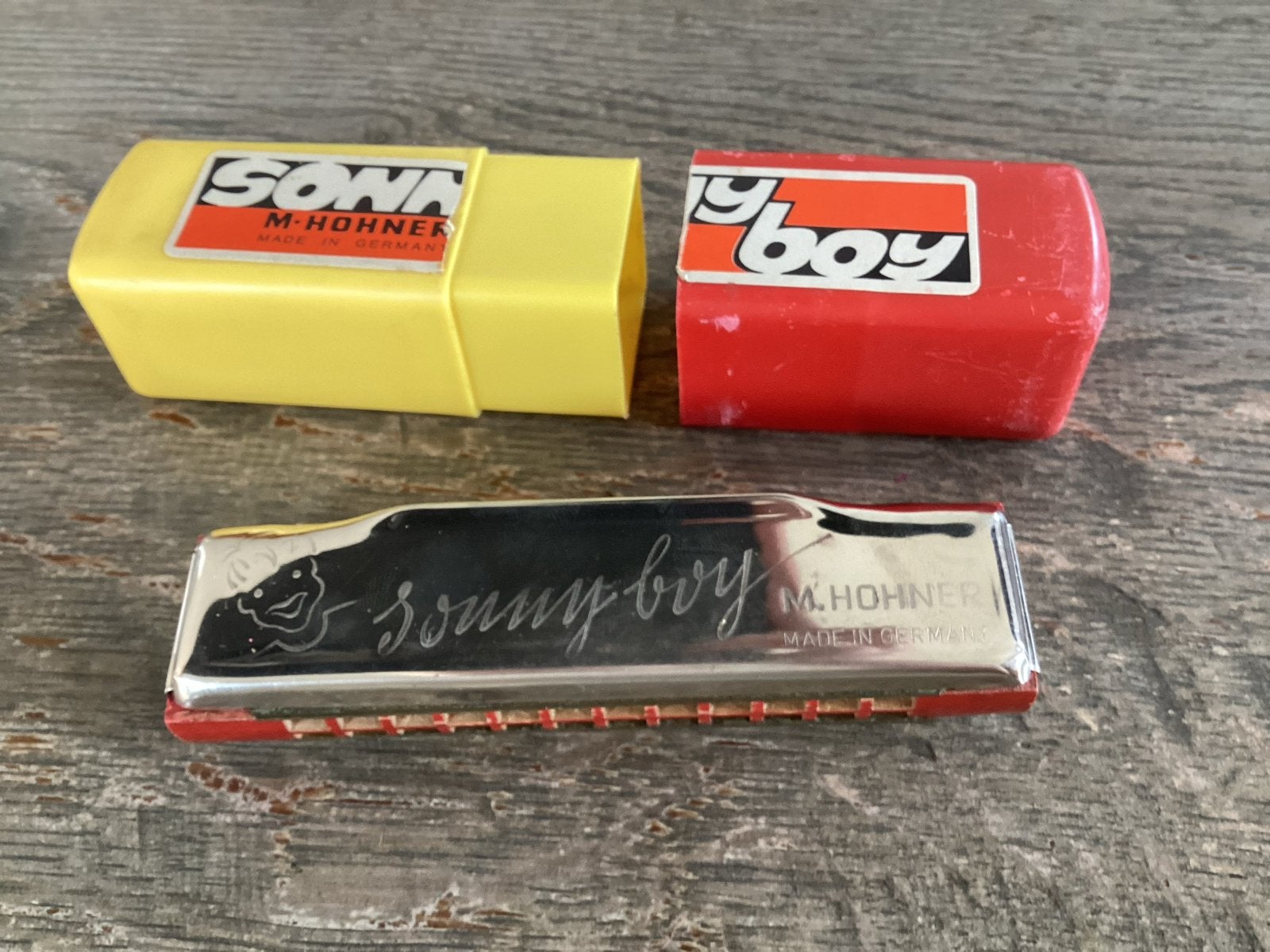 Hohner Sonny Boy Mondharmonica met doosjes, Gebruikt, Overige typen, Ophalen of Verzenden, Met koffer of doosje