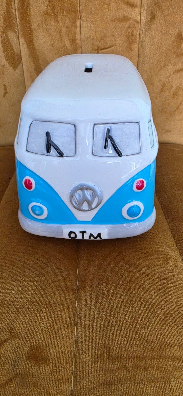 volkswagen busje spaarpot, Ophalen of Verzenden, Gebruikt, Steen, Aardewerk of Keramiek, Vervoermiddel