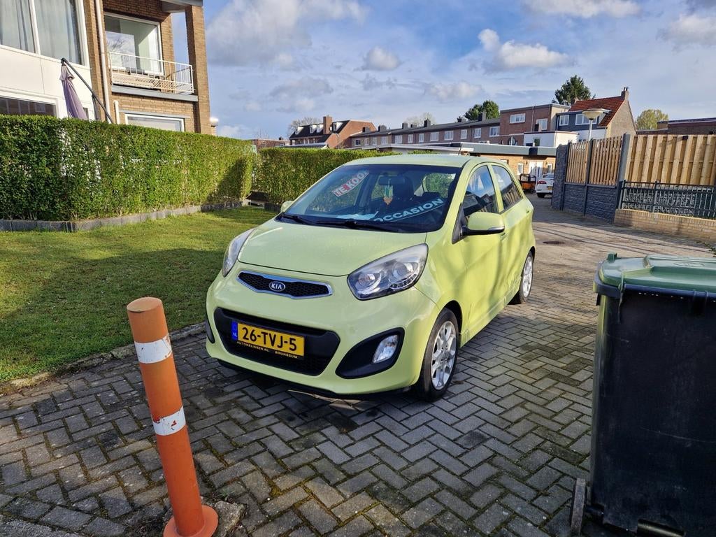 Kia Picanto 1.2 Cvvt 5-DRS 2012 Groen, Auto's, Kia, Stof, Zwart, 4 cilinders, 400 kg