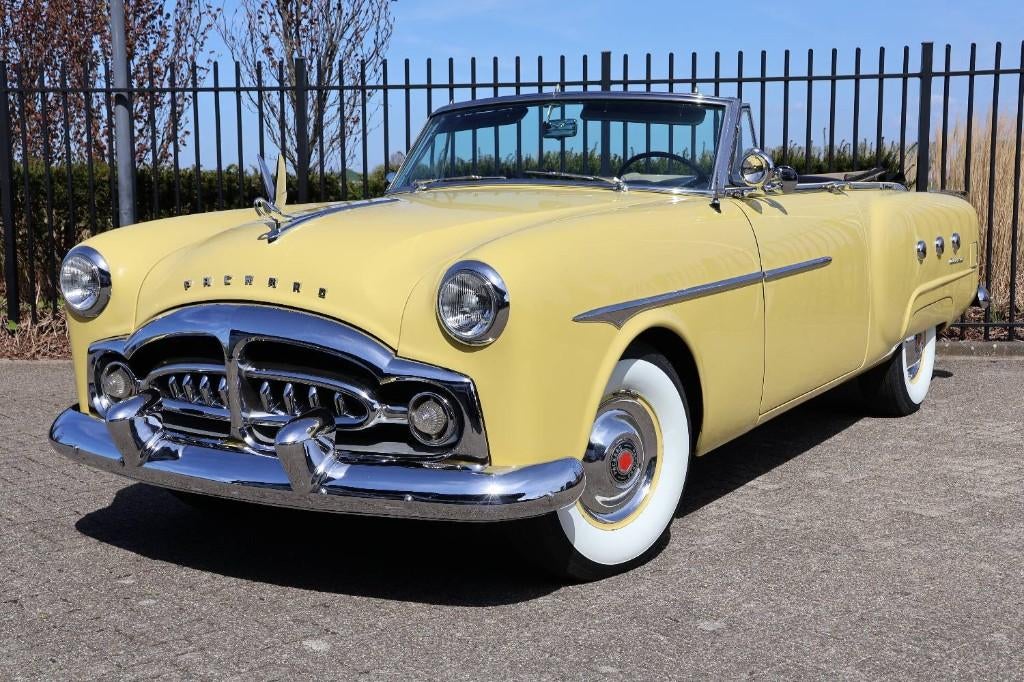 Packard 250 cabriolet, Auto's, Overige Auto's, Bedrijf, Benzine, Cabriolet, Automaat, Geel, Zwart, Ophalen