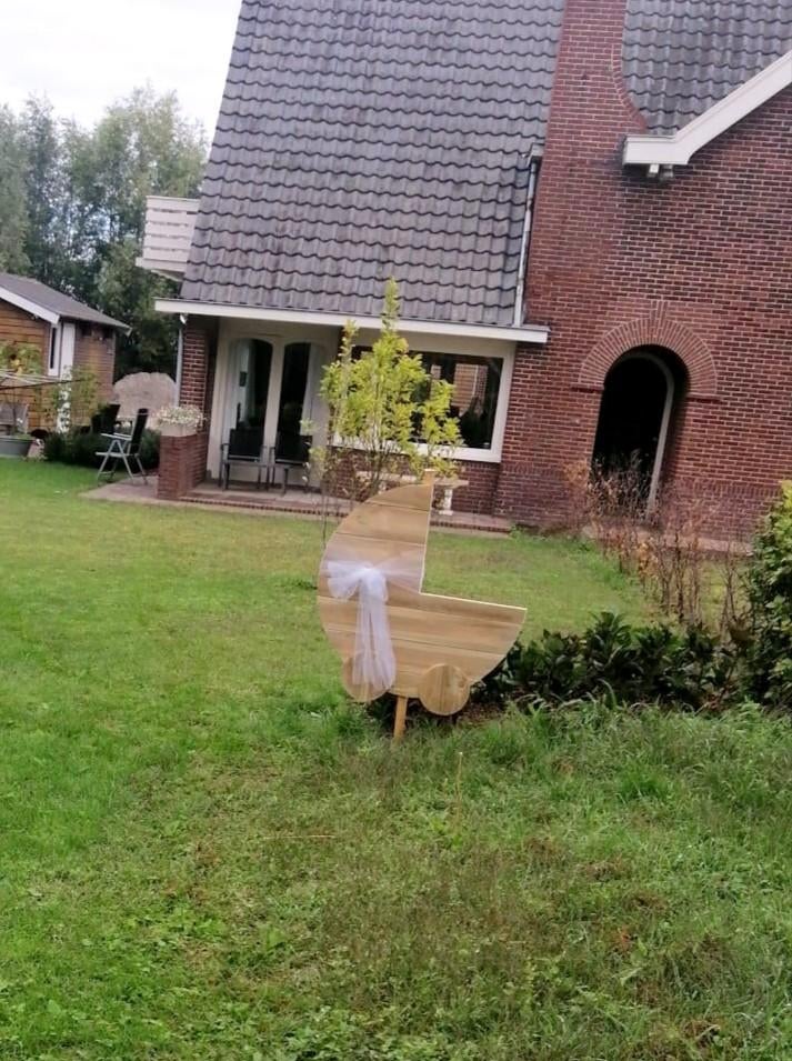 Geboortebord kinderwagen te huur, Ophalen, Nieuw, Geboortebord