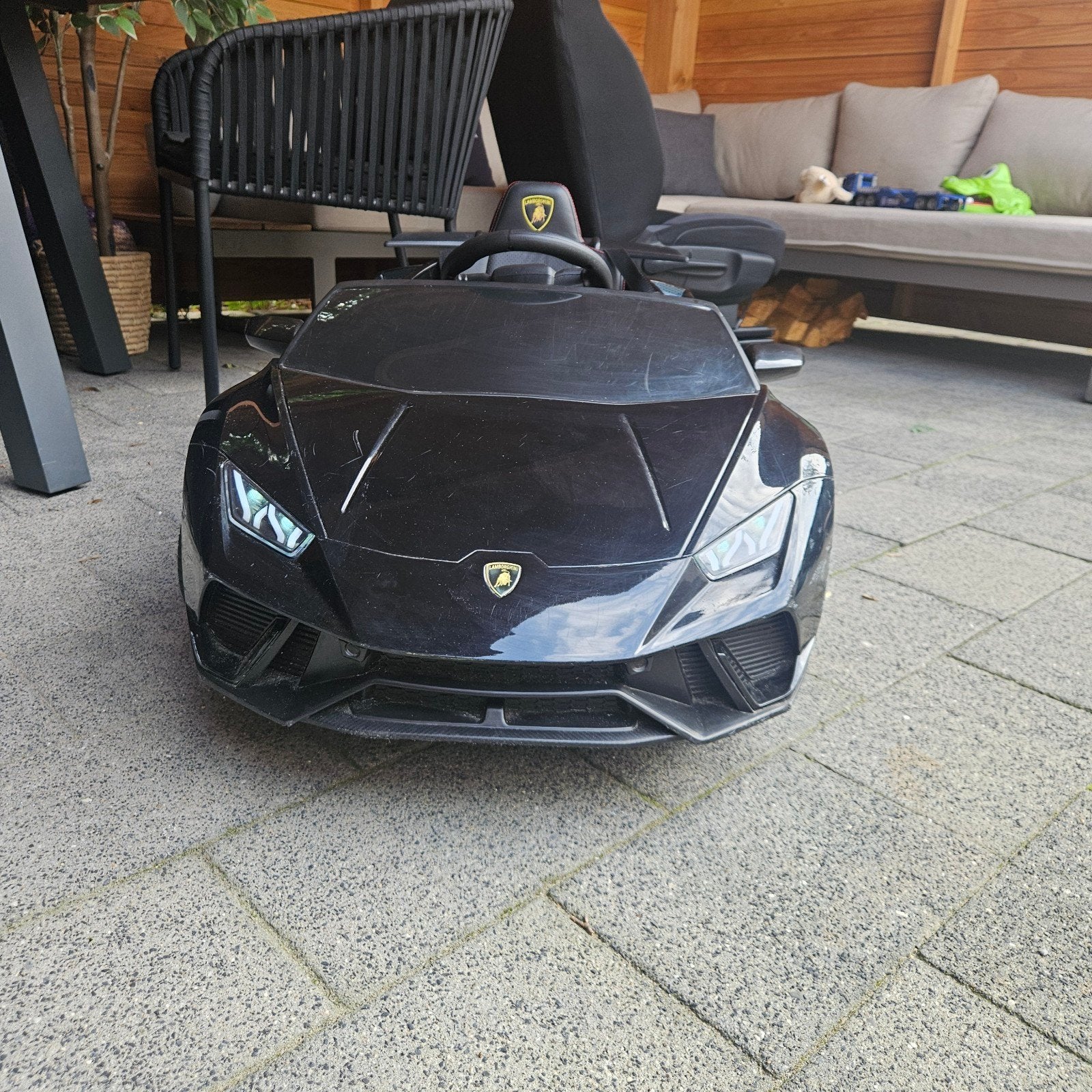 Elektrische kinderauto Lamborghini Huracán - Zwart, Gebruikt
