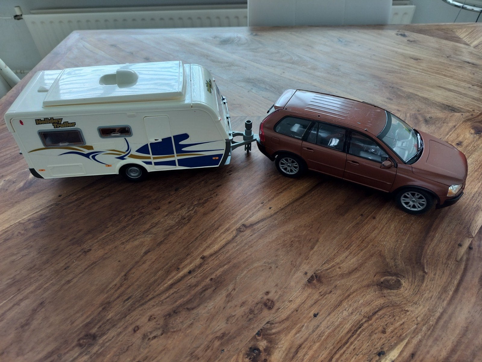 Dickie Toys Holiday Trailer met Volvo XC90, Ophalen of Verzenden, Gebruikt