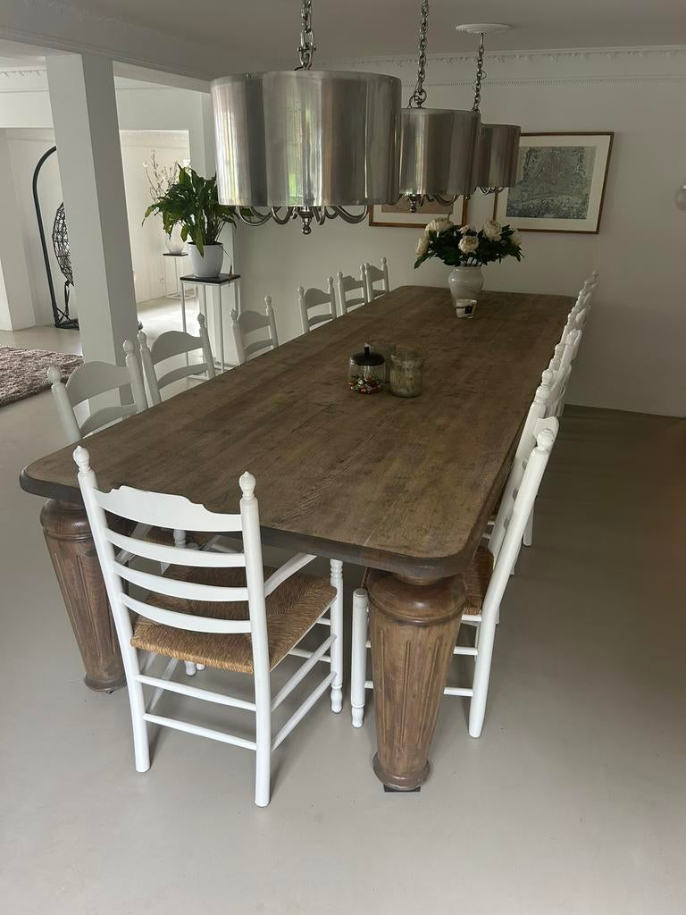 Kloostertafel 400cm bij 132cm, Ophalen, 100 tot 150 cm, Eikenhout, 200 cm of meer