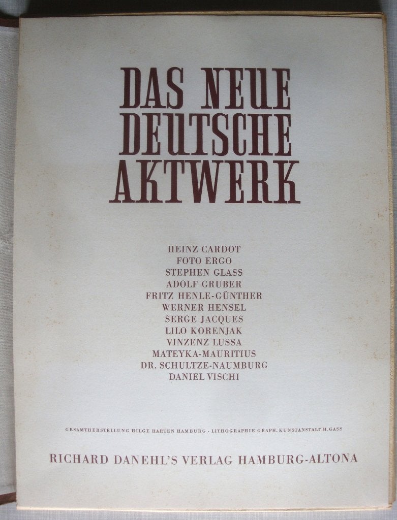 Hilge Harten Hamburg Das neue Deutsche Aktwerk, Ophalen of Verzenden, Zo goed als nieuw, Fotografie algemeen, Hilge Harten Hamburg