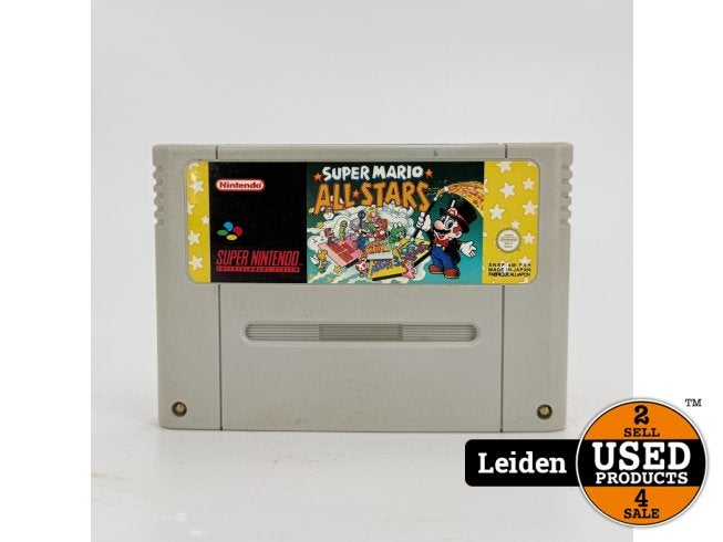 Super Mario All Stars (SNES) | Losse cassette, Nintendo, Zo goed als nieuw, Support@nintendo.com, 11-1 Hokotate-cho, Kamitoba, Minami-ku
Kyoto 601-8501
Japan