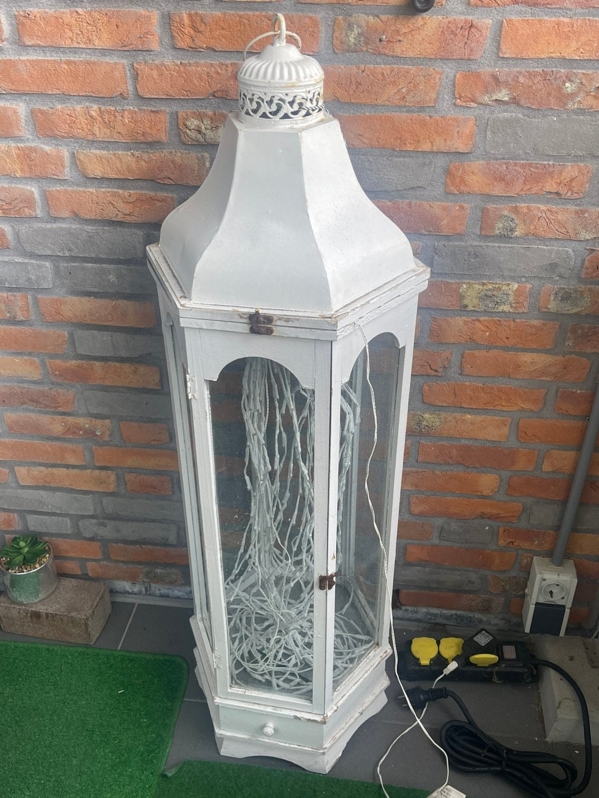 Lantaarn / windlicht 110 cm hoog, Huis en Inrichting, Ophalen of Verzenden, Gebruikt