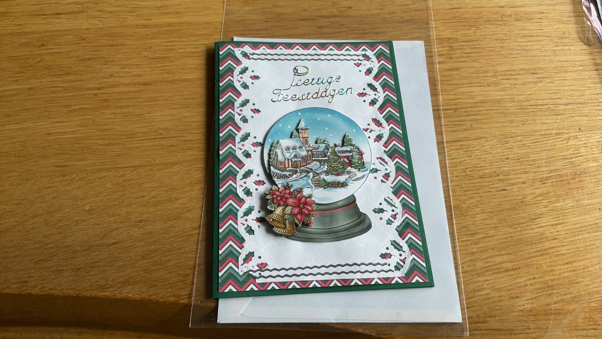 Zelfgemaakte Kerstkaart 27, Hobby en Vrije tijd, Ophalen of Verzenden, Nieuw, Kerst