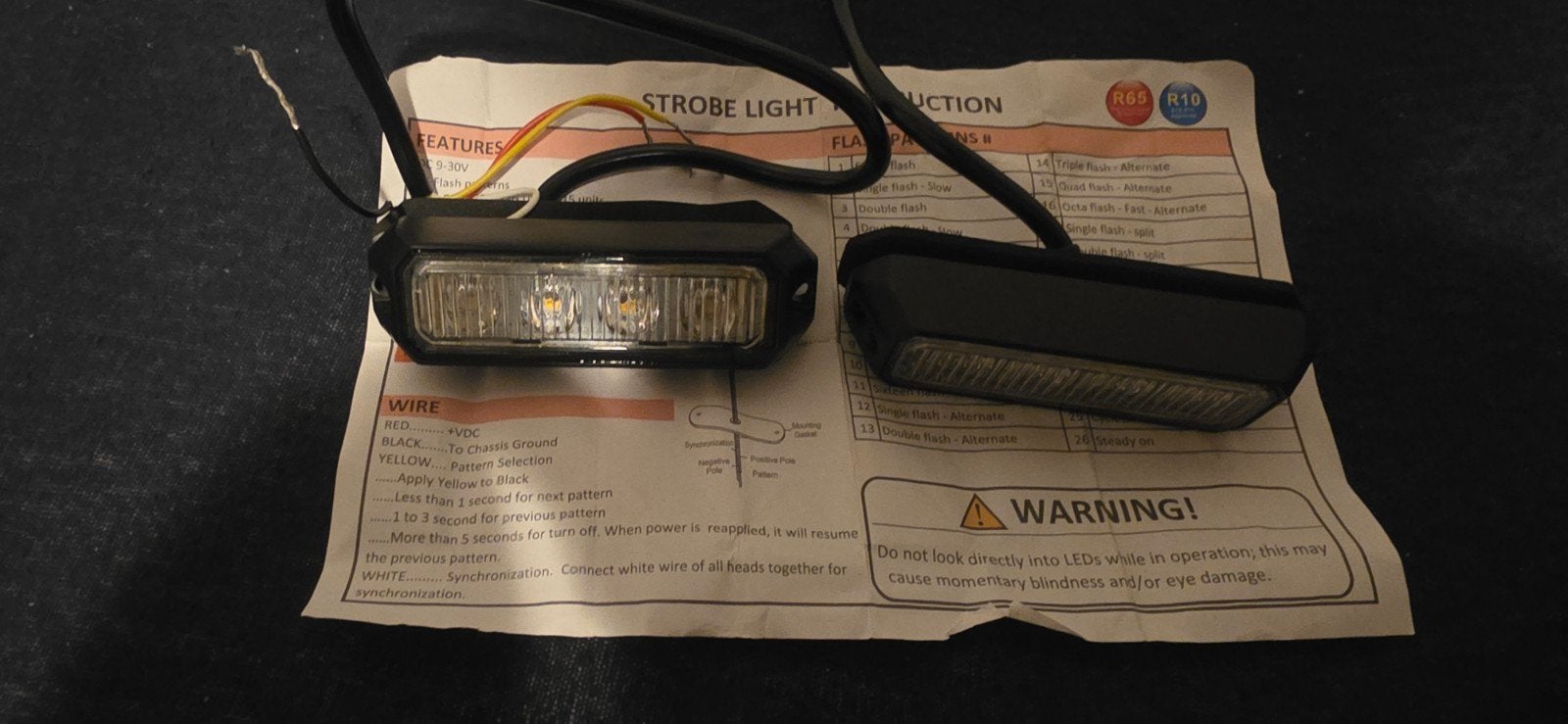 LED Flitser Oranje Stroboscoop Licht 9-30V, Ophalen of Verzenden, Nieuw, Universele onderdelen