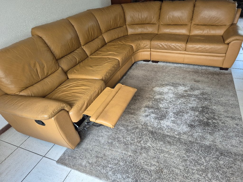 Luxelerenbank3x2m met voedstuk onbeschadigd, Ophalen, 250 tot 300 cm, Gebruikt, Hoekbank