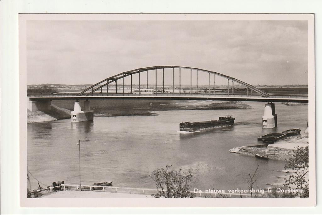 DOESBURG NIEUWE VERKEERSBRUG BINNENVAART GTW SAURER? VERHEUL, Verzamelen, Ophalen of Verzenden, 1940 tot 1960, Ongelopen, Gelderland