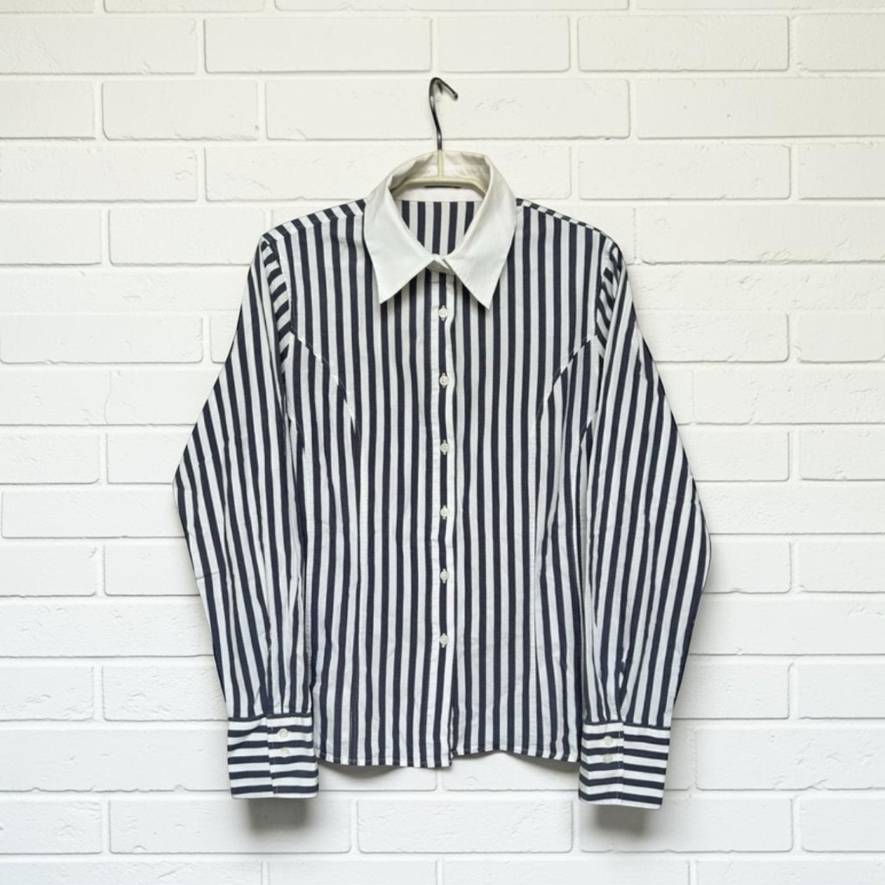 Purdey Blouse Maat 40 Grijs Wit Streep Preppy Sjiek, Kleding | Dames, Maat 38/40 (M), P, Verzenden, P
