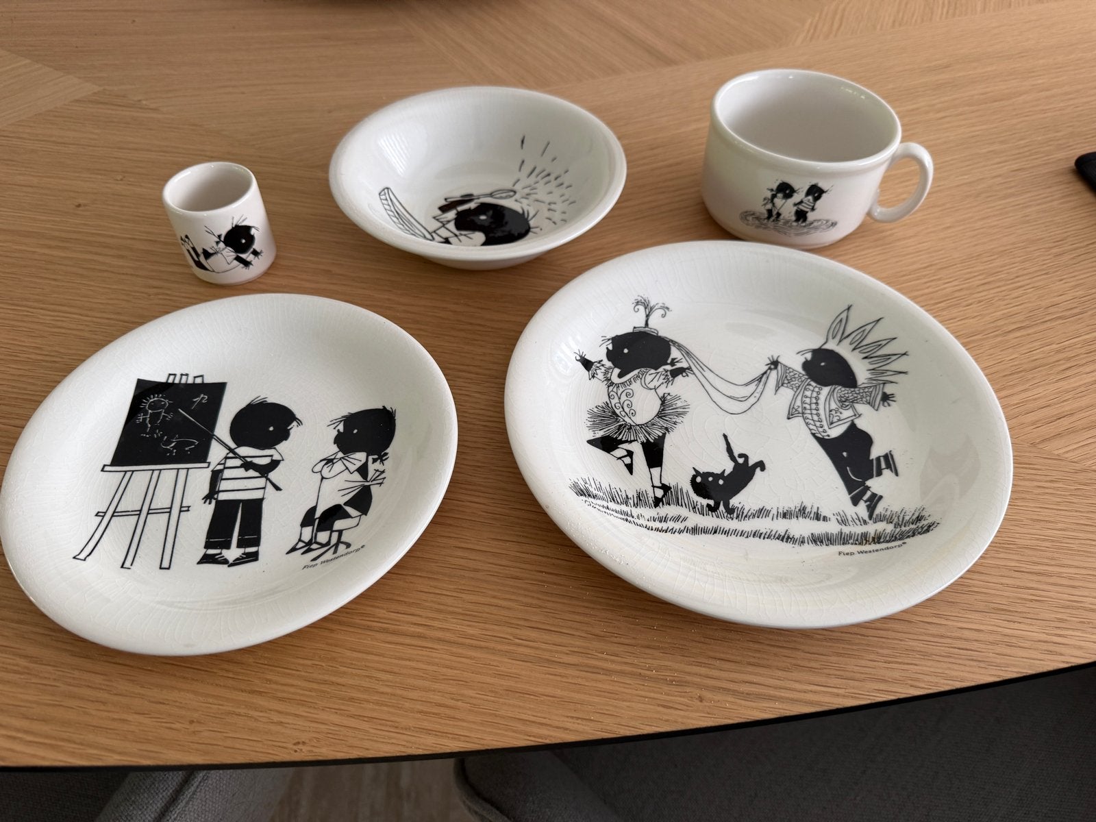 Jip en Janneke kinder servies - Fiep Westendorp, Huis en Inrichting, Keuken | Servies, Ophalen, Gebruikt, Overige merken, Keramiek