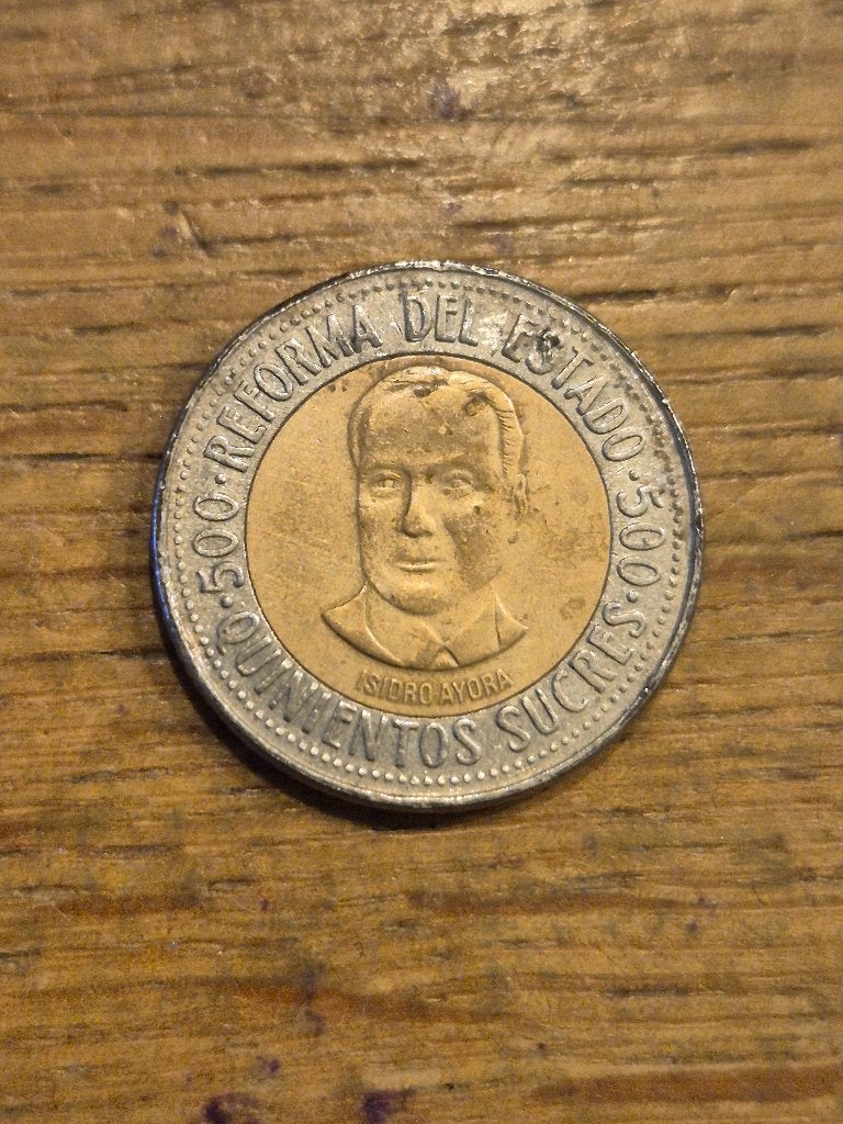 Ecuador - 500 Sucres 1995 (Bi-Metaal), Ophalen of Verzenden, Zuid-Amerika