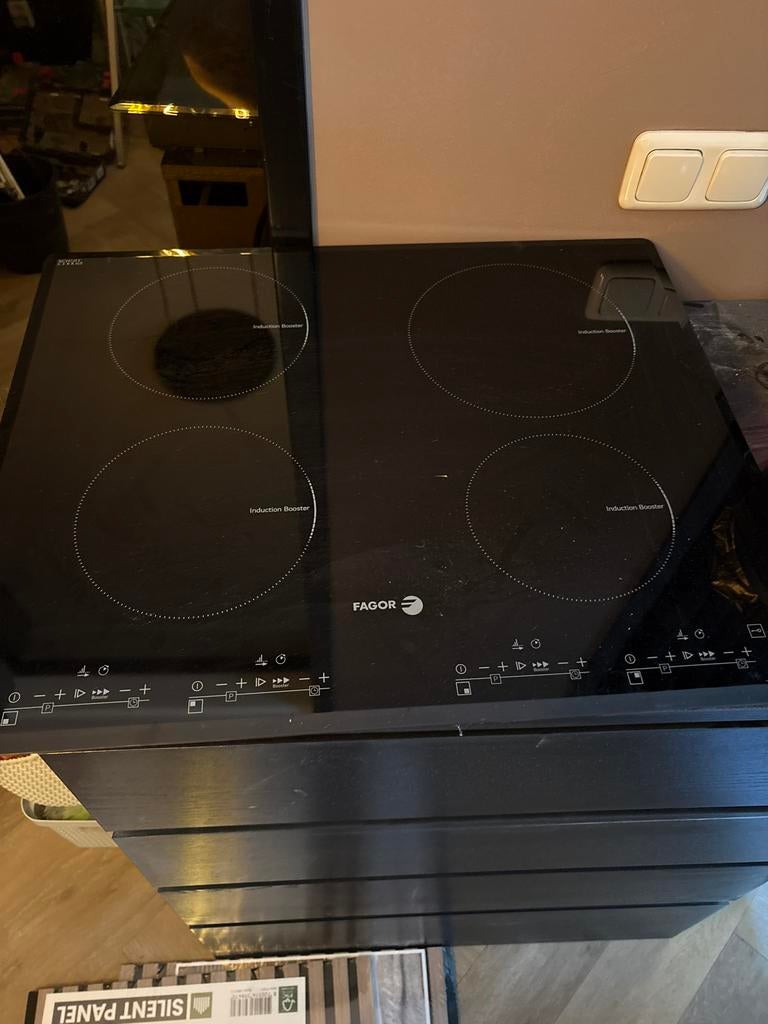 Fagor Inductie Kookplaat met Booster Functie, Zo goed als nieuw, Inbouw, Inductie, 4 kookzones